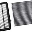 FUN-DRIVING Cabin Engine Air Filter for 2022 CRV 1.5L Civic 2021 2020 2019 2018