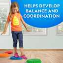 NATIONAL GEOGRAPHIC Stepping Stones for Kids  Durable Non-Slip Stones Encourage Toddler Balance & Gross Motor Skills, Indoor & Outdoor Toys, Obstacle Course, Gifts for Toddlers (Amazon Exclusive)