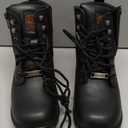 Milwaukee Leather MBL9320W Women's Black Premium Leather Wide-Width Lace-Up Motorcycle Rider Boots (8.5 Wide)