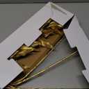 Hollyone 32 Christmas Tree Picks and Sprays 3Pcs Gold Artificial Eucalyptus Stems Eucalyptus Leaves Branches Fake Gold Leaf Floral for Vase DIY Xmas Tree Garland Wreath Centerpieces Wedding Decor (Eucalyptus-Style 5, Gold-style 5)