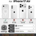 Follaroma for iPhone 17 Air Case, Compatible with MagSafe, Dual Layer Transparent Magnetic Phone Case, Heavy Duty Anti-Drop Shockproof Protection Phone Cases for iPhone 17 Air, 6.5 inch, Clear