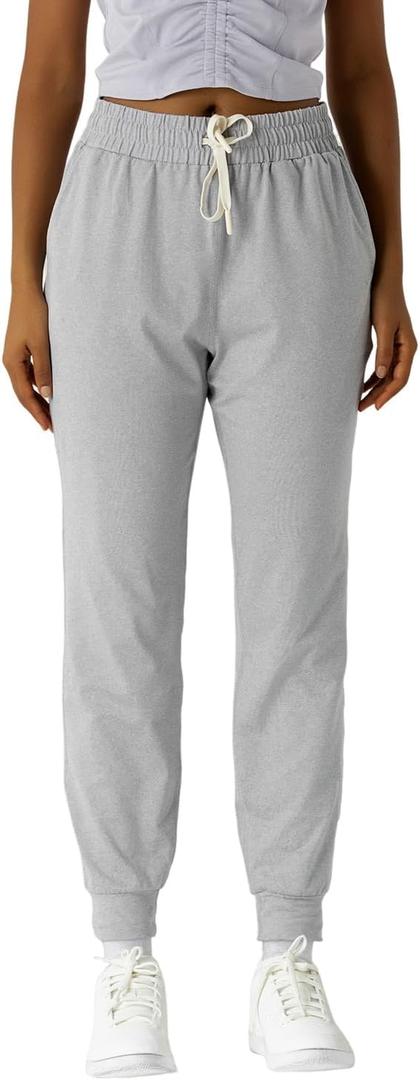 Women's Moisture Wicking Jogger Pants for Fitness, Drawstring Waist, Side Pockets, Soft Breathable for Running, Casual Sports (XS)