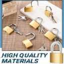 24 Pcs Solid Brass Padlocks Keyed Alike, Locker Locks with Same Keys, Weatherproof Strong, 30mm 1-3/16'' Small Yellow Gym Lock, for Toolbox, Luggage, Storage Unit, Backpacks