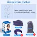 Velpeau Neck Brace for Neck Pain and Support -Soft Cervical Collar for Sleeping in Bed, Snoozing, Sleeping Upright, Anti-Snoring, Sleep Apnea for Women & Men (Blue, Comfort Version, L: 14-16.5"/3.3")