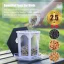 2 Pack Solar Bird Feeders for Outdoors Hanging - Attract Wild Birds & Cardinals, Elegant Minimalist Design, Garden Dcor, Unique Gift