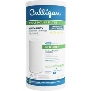 Culligan RFC-BBSA 25 Micron Whole House Water Filter for Sediment, 10" x 4.5" Compatible Replacement for FXHTC, W50PEHD, GXWH40L, GXWH35F, GNWH38S, WFHD13001 (Pack of 1) (White)