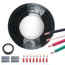 33ft Electrical Wires 14/4 AWG Conductor Automotive Wiring for Mini Split Air Conditioner 14Gauge Speaker Low Voltage Wire 300V led Wire Stranded PVC Cord Oxygen-Free Copper Cable Power(33FT)