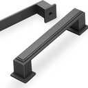 10 Pack 3.75 Inch(96mm) Hole Center Matte Dark Gunmetal Gray Modern Cabinet Pulls Kitchen Cabinet Handles Kitchen Cabinet Hardware Timeless Drawer Pulls for Dresser Cupboard Wardrobe, Gray(3.75x10)