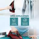 Cordless Iron for Clothes - 1500W Steam Iron with Non-Stick Ceramic Soleplate, Rapid Heating, Auto Shut Off, Burst of Steam, Self-Clean, Anti-Drip, Anti-Calc, 3 Temperature Settings, Red