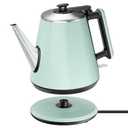 Small Electric Kettle 0.9L, 304 Stainless Steel Inner, 1000W Fast Boiling in 4-6 Mins, Vintage​ Compact Design with One Key Operation, Auto Shut Off, Dry Boil Protection, for Home, Office, Coffee Etc.