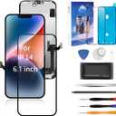 Screen for iPhone 14 (A2881, A2882, A2883, A2884, A2649) Screen Replacement 6.1' 3D Touch LCD Complete Repair kit Digitizer Display Assembly, Waterproof Adhesive, 10D Tempered Glass, Tools