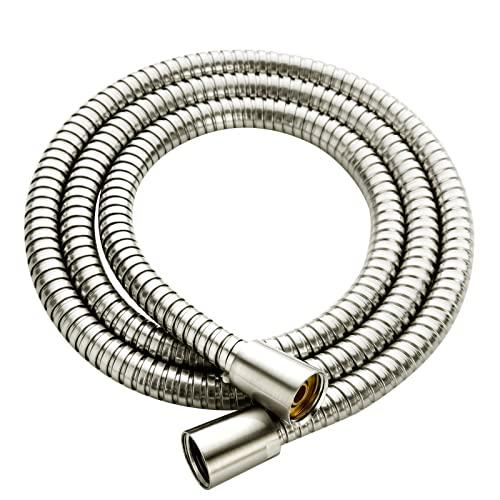 BRIGHT SHOWERS Shower Hose For Hand Held Shower Heads, 69 Inches Cord Extra Long Stainless Steel Hand Shower Hose, Ultra-Flexible Replacement Part with Brass Insert, Brushed Nickel