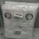 NICETOWN 100% Blackout Window Curtain Panels, Cold and Full Light Blocking Drapes with Black Liner for Nursery, 84 inches Drop Thermal Insulated Draperies (White, 2 Pieces, 52 Wide Each Panel)