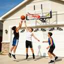 54.5" Wall Mounted Basketball Hoop ，Shatterproof PC Backboard Basketball Goal with Adjustable Height for Garage, Indoor & Outdoor Use