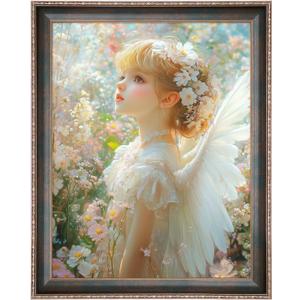 14x18 Frame Vintage Green, Ornate 18x14in Picture Frame with Floral Trim, for 14 x 18inch Gallery Photo Pic with HD Plexiglass, 1.6in Widen 0.8in Thick, Horizontal Vertical Wall Display