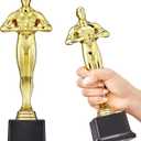 10 Inch Gold Award Statue Trophy, Plastic Golden Award for Party Favors, Event Awards, Movie Night, Home & Office Display