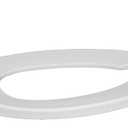 Centoco Elongated Toilet Seat, Commercial, Stainless Steel Hinges, Open Front No Cover, Plastic, Made in the USA, DSAMAZ55STSCC-001, White