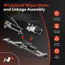 A-Premium Front Windshield Wiper Motor and Linkage Assembly Compatible with BMW E83 Series X3 2004-2010