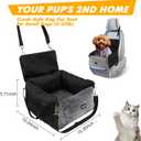 Dog Car Seat Cover for Cars, Dog Seat Cover Hammock, Non-Slip Backseat Extender with Mesh Window, Safety Leashes & Pockets, Waterproof Pet Car Protector for SUV, Truck, Sedan (Fits 10-30lbs)