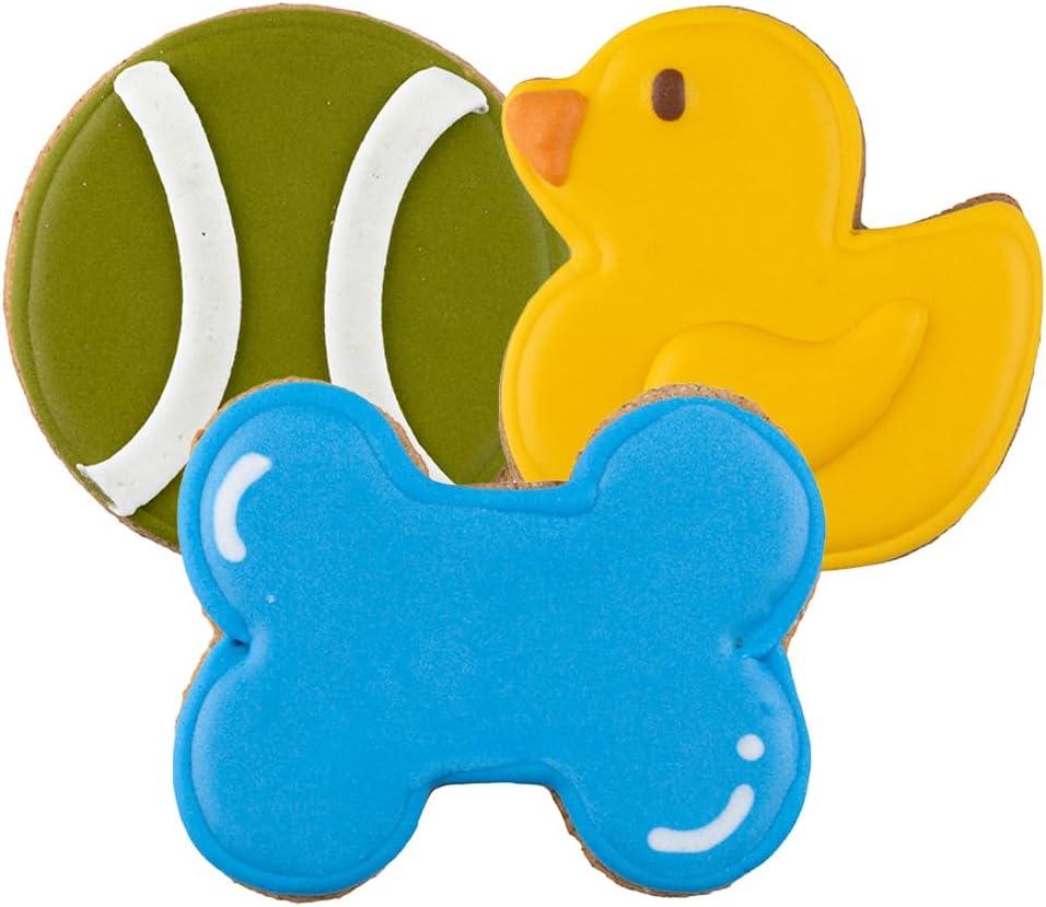 Playtime Biscuits | Hand-Decorated Dog Cookies 3 Pack in Gift Box | Extra Large Dog Treats 62g Cookie, Vegan Snacks for Dogs, Gifts for Dogs