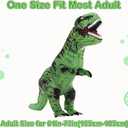 Servllcell Inflatable Dinosaur Costume for Adult,Halloween Costumes T Rex Blow Up Costumes for Women Men,Funny Cosplay Party(Green) (Green)