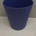 JiatuA Small Trash Can Plastic Wastebasket Round Garbage Container Bin for Bathroom, Kitchen, Bedroom, Home Office, College Dorm, Navy Blue