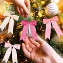 Canlierr Mother's Day Pastel Tie Bows Satin Ribbon Bows with Twist Tie Craft for Gift Wrapping Baby Shower Wedding Birthday