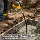 Handheld Concrete Vibrating Tool, Compatible with Dewalt 20V Battery(No Battery), 800W Cordless Electric Concrete Vibrator with 3.8ft Shaft Rod, 6000RPM Portable Vibrator for Remove Air Bubble