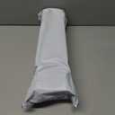 Modern Curved Toilet Brush Set with Wall Mount, Long Handle for Deep Cleaning, White Handle Gray Bristles, 2-Piece No-Stain Bathroom Cleaning Brush