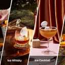 Ice Cube Mold Tray Novelty - Silicone Ice Cube Tray with Large Thick Fun Shapes for Perfect Whiskey Cocktails, Brandy & Juice Beverages! (green)