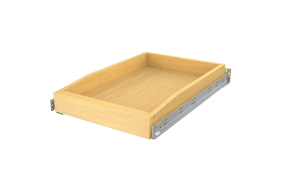 Wooden Pull out Cabinet Organizer 15" W x 21" D x 4.3" H, Only for 15" Cabinet Openg Heavy Duty Kitchen Slide Out Drawers