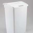 Rubbermaid,White Dual-Action Swing Lid Trash Can, 11.25 Gallon, for Home/Kitchen/Bathroom/Garbage