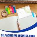 60pcs Self-adhesive Sleeves for Business Cards Index Cards and Photos Easy Visibility for Small Business Organization