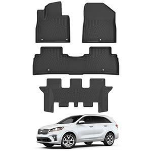 Cartist Floor Mats for Kia Sorento 2016 2017 2018 2019 2020 (7 Passenger Model Only), All Weather Floor Liners for Sorento Accessories, Heavy Duty Car Mats, Car Accessories