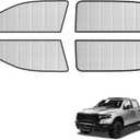 Foldable Side Window Sun Shade Compatible with Dodge Ram 1500 2019-2026 | Front & Rear Side Window Sun Visor Protector, Side Window Shades Sun Shield Blocks UV Rays Heat, Privacy Protection