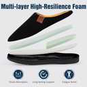 Mens Scuff Slippers, Cozy Supportive Foam Slip-On House Shoes for Indoor & Outdoor (11-12, Orange)