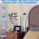 CPAP Wall Mount Shelf for AirSense 11 with CPAP Hose Hanger & Mask Hook, CPAP Shelf for Bedside Save Space, CPAP Mount Avoids Hose Tangle Durable Design Easy Installation (Black)