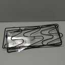 2 Pack Pot Lid Organizer Rack, 6-Tier Pot Lids Holder for Cabinet Door/Wall, No Drilling Adhesive Wall/Door Mounted Rustproof Pot and Pan Cover for Kitchen Storage, Classic Black