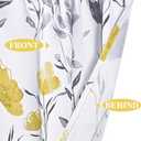 Likiyol Floral Swag Curtains Watercolor Flower Leaves for Kitchen Swag Curtain, Yellow and Gray Swag Valances, Rod Pocket Small Window Curtain for Cafe Bathroom Bedroom Drapes 60"W x 36"L