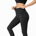 High Waisted Leggings for Women with Pockets – 7/8 Length Yoga Leggings, Tummy Control, Soft 4-Way Stretch Workout Pants Black (Black, XL)