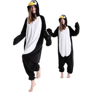 Costume Adult, Onesie Adult Pajamas, Halloween Costumes Cosplay (X-Large, Penguin)