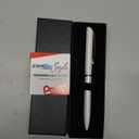 Pentel EnerGel Style Gel Pen with Gift Box, Pastel White Barrel, Black Ink, (0.7mm) Medium Line