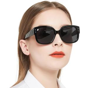 AEZUNI Trendy Reading Sunglasses Women Stylish Square Sun Readers UV Protection Glasses 1.0 1.5 2.0 2.5 3.0 3.5 (Not-bifocal