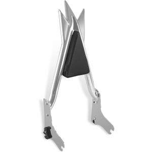 Adjustable Trident Black 27 Detachable Backrest Sissy Bar Passenger Quick Release Fits for Harley Touring Road King Electra Glide Street Glide FLHR FLHX FLHT FLTR 1997-2008 1/1/2 Tubing (Chrome)
