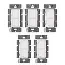 Lutron Caseta Original Smart Light Switch 5 Pack (Lutron Smart Hub Required), for Home, LED Lights, and Fans, 6 Amp, Single-Pole/3-Way, Neutral Required, PD-6ANS-WH, White