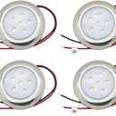 LED Boat Courtesy Light, 3 Inch, Stainless Steel 316, IP68 Waterproof, Interior Exterior Deck Light for Marine Cabin, Dome, Transom, Cockpit, Fishing Pontoon