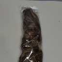 SEIKEA 18" Highlight Ponytail Extension, PT002 Tia Claw Long Multi Layered Fluffy Thick Wavy Curly Jaw Clip in Fake Pony Tails Fake Hair Soft Synthetic Hairpiece Chocolate Brown Blonde Highlights