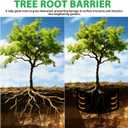 West Bay 50ft x 24in x 60mil Tree Root Barrier, Heavy-Duty Bamboo Root Barrier Weed Blocker for Landscape Tree Ring Edging Garden Borders Driveway and Sidewalk Protection Roads