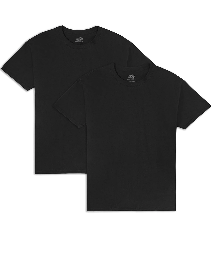Fruit of the Loom Men's Eversoft Cotton T Shirts, Breathable & Moisture Wicking with Odor Control, 2 XL