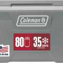 Coleman Classic Series Insulated Portable Cooler, Leak-Resistant Outdoor Hard Cooler Keeps Ice up to 5 Days, 52 Quart (Rock Grey)